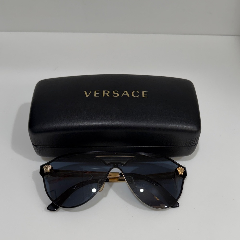 Versace Black and Gold Sunglasses